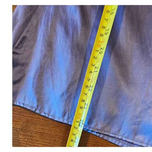 J. Jill Silk Blouse, Blue, Pleated, 52% Silk, 48% Cotton, Sz M - Picture 10 of 11